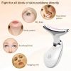 Face Massager Anti-Wrinkle Face Device 3 Modes 45Â°C Neck Lifting Massagers LED High Frequency Beauty Instrumen EMS Face Massage for Women